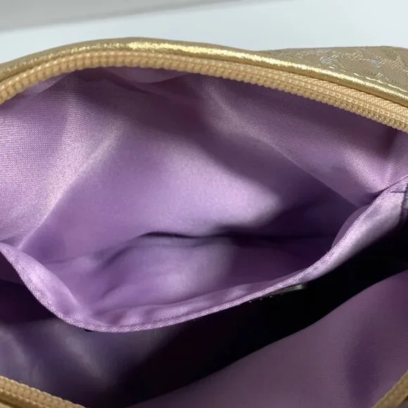 COACH Mini Signature Optic Lurex 40958 Shoulder Handbag Gold/Silver NO Tag EUC - Picture 10 of 13